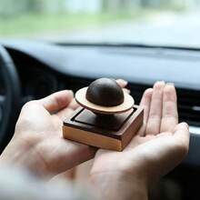 1pc Black Walnut Small Planet Aroma Diffuser, Random Creative Design For Home Or Car - Multicolor - View 6