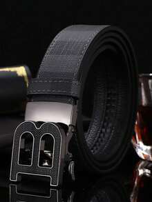 男士自动扣皮带，压花皮带，商务时尚风格，皮带长度可裁剪，随机图案裁剪。 - 彩色 - 查看 17