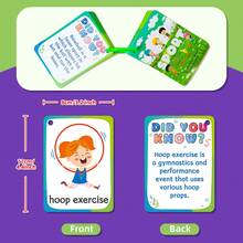 48 piezas Tarjetas de acción, Constructor de vocabulario de doble cara, incluye 50 palabras de acción, tarjetas gruesas y duraderas - A - Ver 5