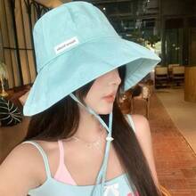 2026 Summer New Stylish Versatile Sun Hat, Japanese Fresh Striped Bucket Hat, Suitable For Large Head Circumference, Makes Face Look Smaller - Multicolor - View 3