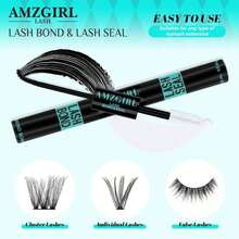 Lash Bond And Seal,Lash Glue For Eyelash Extensions,Eyelashes Clusters Lash Bond And Seal Waterproof 10ml,2 In 1 Eyelash Bond And Seal Long Lasting,Bond And Seal Lash Extensions Strong Hold - ColorA - 查看 2
