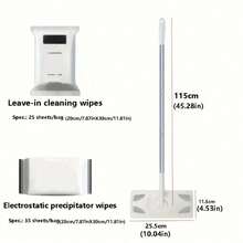 Electrostatic Dusting Mop For Home - Efficiently Removes Pet Hair, Oil Stains, And Water Marks From Floors, Furniture, And Bathroom Surfaces - Ready To Use And Throw, Easy Absorption Design, Static Dust Mop Modern Mop Design Highabsorbency Mop - 多色拖把 - 查看 6