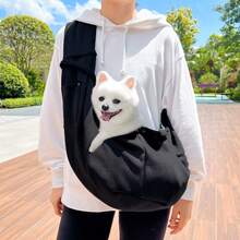 飞机造型户外宠物包 - 便携式肩包，适合体重低于 7.5 公斤/16.5 磅的猫咪和小型犬，配有搭扣旅行笼，解放双手，方便遛狗和带宠物看兽医，是单身宠物主人的理想之选。适合户外旅行、徒步、购物 - 舒适的狗狗背包，徒步装备 - 彩色 - 查看 3