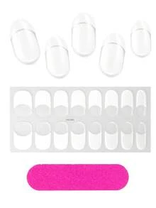 1张半固化凝胶美甲贴纸，16片美甲凝胶贴纸，全覆盖凝胶指甲油贴纸，持久耐用，快速塑形，适合女性和女孩，需配合UV/LED灯使用，DIY美甲贴纸美甲用品 - 彩色 - 查看 2