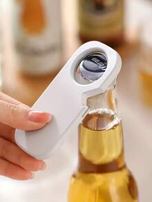1/2pcs Magnetic 3-In-1 Bottle Opener, Can Opener, Pull Tab Opener For Home Use On Beer, Beverage Cans And Jars - Multicolor - View 1
