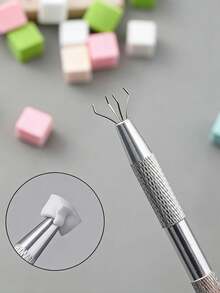 100 piezas Bloques de esponja mini con pinzas de 4 puntas, esponjas de uñas de color degradado, herramientas de esmalte de uñas degradado, bloques de esponja de estampado de gel, cuadrados de esponja de rubor degradado, herramientas de arte de uñas - A - Ver 6