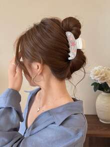 3/1 cái Kẹp tóc lớn cho nữ, họa tiết đại dương, hình sao biển, vỏ sò, kiểu dáng mùa hè, hình cá mập, kẹp tóc phía sau đầu. - Nhiều màu - Xem 7