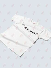 No Ragrets By Bigbadt T-Shirt Free USA Shipping Funny Regrets Tattoo - White - View 3