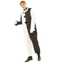 一套男士角色扮演服装，小丑造型，灵感来自美国电影，不含面具 - 黑與白 - 查看 9