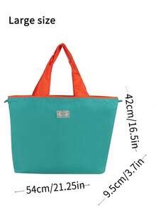 Fashionable Large Capacity Foldable Travel Shopping Bag - Mint Blue - View 5