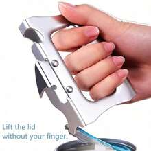 New Stainless Steel Portable Bottle Cap Opener, Kitchen Tool, Handy Can Opener, Emergency Bottle Opener, Party Accessory - Silver - View 2