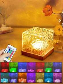 Đèn chiếu hình sóng nước cực quang, điều khiển cảm ứng và từ xa, 16 màu ánh sáng, tạo không gian lãng mạn và ấm cúng, đèn ngủ RGB, trang trí phòng ngủ, rạp chiếu phim tại nhà, quà tặng trang trí, đèn chiếu kỳ diệu, tiệc tùng ngày lễ. - Nhiều màu - Xem 1