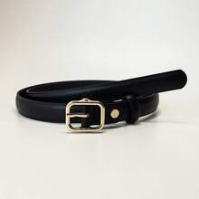 1条细款黑色腰带，适合搭配牛仔裤和连衣裙 - 黑色 - 查看 4