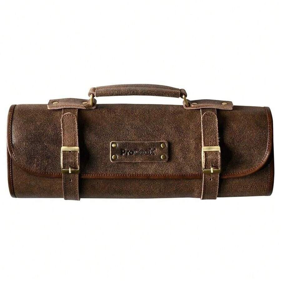 Storage Case Knife ProCook Premium 8 Pockets Leather 100% REAL RRP £79 - B - View 1