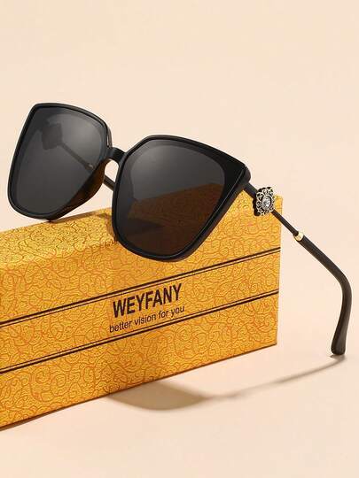 WEYFANY Fashion Women's Sunglasses, Women's Cat Eye Rhinestone Metal Sunglasses, TAC Material Lightweight Durable Comfortable Fit, Elegant Retro Minimalist Versatile Frame, Suitable For Driving, Outdoor, Travel, Party, Photography, Leisure, Beach, Music Festival, Hiking, Vacation, Golf, Hiking, Fishing, Sports, Street Style, Unisex Daily And Special Occasions Elegant Accessory, Birthday, Valentine's Day, Summer, Wedding, Eid, Teacher's Day, Back To School, World Cup, High-End Brand Boutique Gift Box Set, Ideal Gift For Men And Women, Holiday Gifts, Women's Sunglasses, Glasses, Sunglasses, Summer Set.