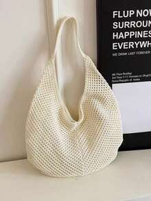 New Fashionable Woven Handbag, Versatile Tote Shoulder Bag For Women, Large Capacity Tote Bag - Multicolor - View 8
