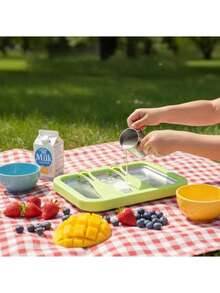 3件套冰淇淋机套装,家用冰淇淋机,含冷冻托盘和2个刮刀,DIY冰淇淋托盘,不锈钢冷冻甜点机,适用于饮料、奶茶店、家庭鸡尾酒、夏季饮品、咖啡机、饮品爱好者、派对餐饮、制作创意特色饮品、冰淇淋、刨冰、意式冰淇淋机 - 彩色 - 查看 9