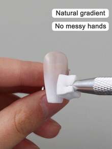 100 piezas Bloques de esponja mini con pinzas de 4 puntas, esponjas de uñas de color degradado, herramientas de esmalte de uñas degradado, bloques de esponja de estampado de gel, cuadrados de esponja de rubor degradado, herramientas de arte de uñas - A - Ver 7