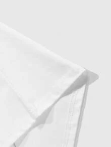 街头风火焰777印花短袖复古宽松男士T恤 - 白色 - 查看 7