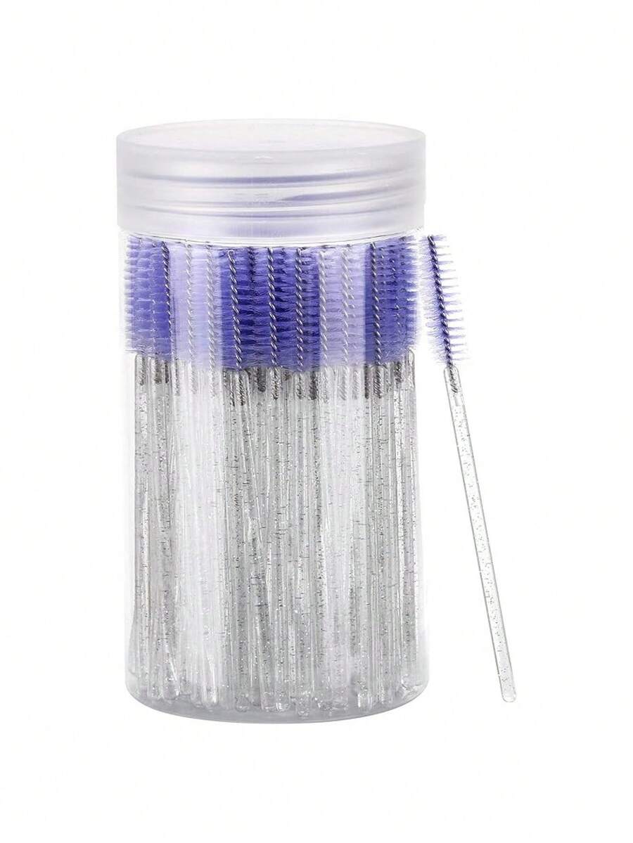 200/100/50/10pcs Set Eyelash Brushes, Eyelash Mascara Brushes, Flexible Disposable Eyebrow Brushes, Eyelash Extension Brushes, Eyebrow Brushes, Castor Oil Brushes (Lavender Purple)