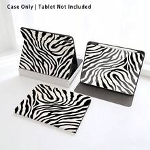 1 Peça Capa Protetora de Tablet com Padrão de Onda Assimétrico Preto e Branco, com Slot para Caneta, Compatível com Honor Pad 8/9/10, Honor GT 11.5 polegadas/X7/X8A/X9/X8Pro/X9Pro/V9/V8 Pro, MatePad SE 11 polegadas/MatePad 11 polegadas/11.5 polegadas, MatePad Pro, Apple 10ª Geração/ 11 2025(A16), A9/A9+/A11/S11/S10 FE+, Função de Dormir/Despertar Automática, Adequado para Volta às Aulas, Dia dos Namorados, Presentes de Feriado - Multicolorido - Visão 7
