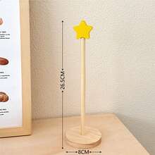 1个复古星形木质饰品收纳架 - 可用于收纳发带、发夹、珠宝首饰以及浴室/旅行必备用品 - 彩色 - 查看 6