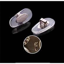 Replacement Nose Pads For RB Eyeglass Sunglasses Frame Silver Push-In Plug-In Eyewear Nose Guard Durable Plastic With Soft Silicone Tips Lightweight And Comfortable Fit - -如圖所示- - 查看 1