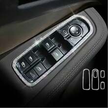 Hình dán xe hơi đính kim cương pha lê 35,43 inch, chống thấm nước, tự dính, trang trí nội thất xe hơi sang trọng, phù hợp cho nữ giới, hình dán pha lê lấp lánh cho xe hơi, xe tải và SUV. - A - Xem 3