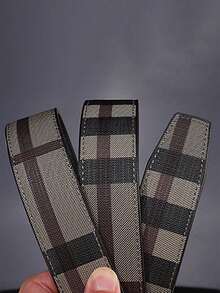 男士自动扣皮带，压花皮带，商务时尚风格，皮带长度可裁剪，随机图案裁剪。 - 彩色 - 查看 9