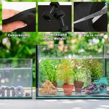 1pc Aquarium Mat, Fish Tank Shock-Absorbing Pad, Compressible Neoprene Rubber Mat, Heavy-Duty Aquarium Tank Bottom Pad, Non-Slip, Easy To Cut, Highly Stable - Style A - View 1