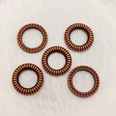 Conjunto de 10/20 argolas com efeito madeira, ideais para cortinas, lenços, cintos, cordões, artesanato, brincos, joias, decoração de sapatos e roupas.