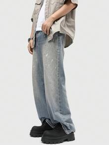 男士厚底德比鞋，休闲系带正装鞋，深色休闲皮鞋 - 黑色 - 查看 3