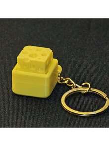 Cute Cheese Mechanical Keyboard Keychain, Office Stress Relief Keyboard Pendant, Teens Pressure Release Accessory, Give One To Friends, Easy Stress Relief - Multicolor - View 5