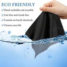 100/20/10pcs 5.2 Inch Reusable Glasses Cleaning Cloth, Suitable For Cleaning Phones, Computers, Jewelry, Electronics And Other Multipurpose Items - Multicolor - View 4