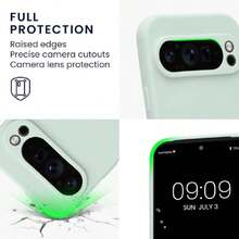 Compatible Case For Pixel 9 Pro - With Raised Edges - Wireless Charging Compatible - Cool Matte Mint, 42500026 - 駝色 - 查看 5