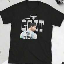 Short SleeveMessis T-Shirt Messis Tshirt  Lionels Messis Shirt Messis T Shirt  Leo Messis. - màu đen - Xem 1