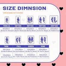 1件简约现代心形几何“心与魂”印花磨毛床笠，卧室印花床罩，床垫罩，床垫保护套，防尘罩，床上用品（不含枕套） - 彩色 - 查看 3