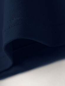 青少年/男童休闲篮球图案字母印花圆领短袖T恤，时尚夏季新款童装T恤 - 藏蓝色 - 查看 6