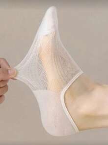 5 pares de calcetines invisibles para mujer, calcetines cortos transparentes, colores aleatorios cómodos - Multicolor - Ver 10