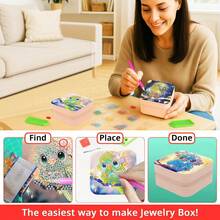 1pc Diamond Painting Kit With Zipper Jewelry Box, Mandala Flower Pattern, Non-Woven Fabric Material, Diamond Mosaic Cosmetic Box, Large Capacity, Suitable For Women's Holiday Gifts, Carnival Presents - View 10