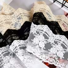 Vintage Crown Lace Satin Ribbon Applique, Elegant Embroidered Lace Trim For Easter Decor, Spring Sewing Crafts, Bridal Wedding Dresses, Curtain Tablecloth Home Decoration DIY - Mesh Style Lace - View 7