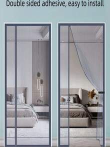 Magnetic Mesh Screen Door, Automatic Anti-Mosquito Anti-Insect Curtain, Summer Mosquito Net Curtain - Open the Gray Curtain - View 23
