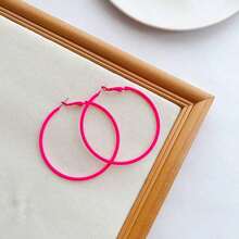 A Pair Of Women's Earrings, Both Elegant And Practical, Can Perfectly Match Any Outfit And Serve As An Ideal Accessory To Enhance The Overall Look. - 玫紅色 - 查看 3