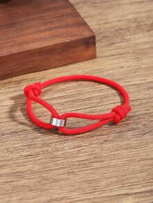 时尚不锈钢手工编织手链男女通用幸运蓝色吊坠情侣手链配饰珠宝礼品 - 彩色 - 查看 8