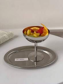 1 chiếc cốc kem bằng thép không gỉ, cốc tráng miệng có đế, cốc bánh pudding, cốc kem, cốc đựng nước sốt, cốc khai vị, cốc tráng miệng, cốc thép không gỉ, màu bạc thép không gỉ - Nhiều màu - Xem 6