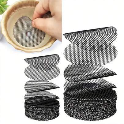 20/50pcs Flower Pot Hole Mesh Pad, Round Drainage Hole Screens Prevent Soil Loss Anti, Plant Drainage Screens Gasket, Bonsai Pot Bottom Grid Mat Mesh, Gardening Supplies