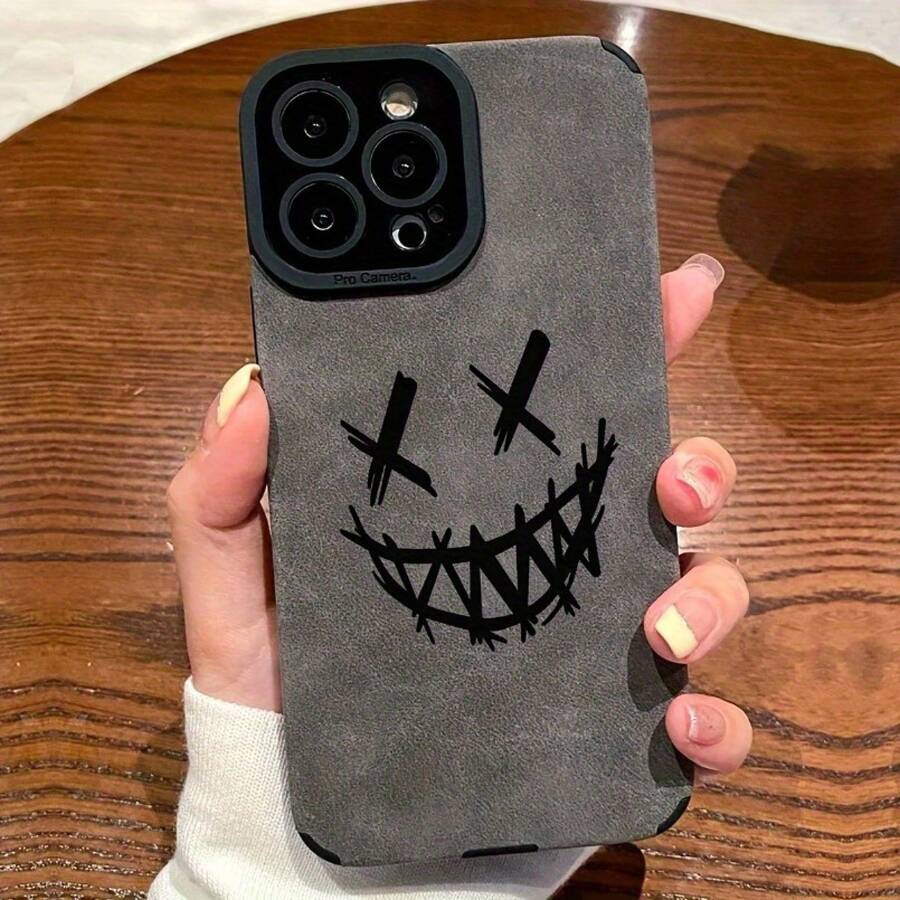 Nueva Funda para Teléfono Smiling Devil 2024, compatible con iPhone 11/11Pro/11Pro Max/12/12Pro/12ProMax/13/13Pro/13ProMax/14/14Plus/14Pro/14ProMax/15/15Plus/15Pro/15ProMax - Funda Protectora a la Moda - Colores mixtos - Ver 1