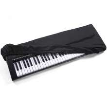 Tấm phủ chống bụi cho bàn phím - Phù hợp với hầu hết các loại đàn piano điện tử/kỹ thuật số 76/88 phím, tấm bảo vệ co giãn có dây rút khóa, có thể giặt máy, tấm phủ bàn phím piano, tấm phủ đàn piano - màu đen - Xem 6