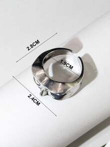 1个复古风格开口口罩环（男士款） - 復古銀色 - 查看 4