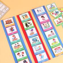 1pc Early Education Visual Flashcards, Colorful English Learning Cards For Children, Early Education Toys To Stimulate Learning Ability - 彩色 - 查看 8